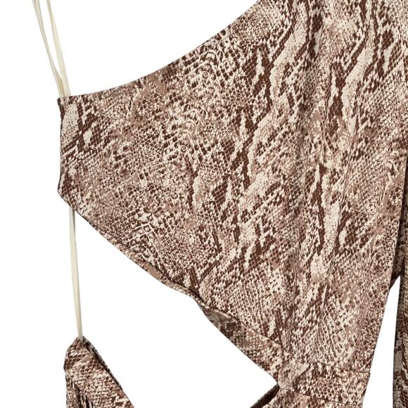 L'Agence dress Fontana cutout maxi brown size 8 - Picture 6 of 9